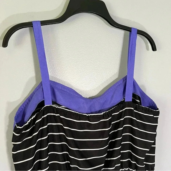 Vanity Sundress XL Striped Elastic Waist Ruffle Accent Vintage Y2K Whimsy Twee - Picture 7 of 8